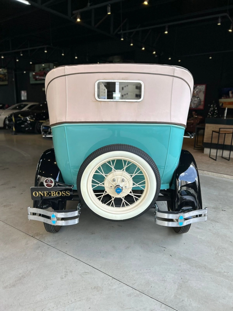 FORD A 4 CILINDROS BIGODE PARTIDA NO PÉ CAPOTA DE LONA 2P GASOLINA MANUAL 1929 - Image 5