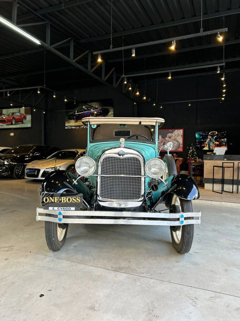 FORD A 4 CILINDROS BIGODE PARTIDA NO PÉ CAPOTA DE LONA 2P GASOLINA MANUAL 1929 - Image 2