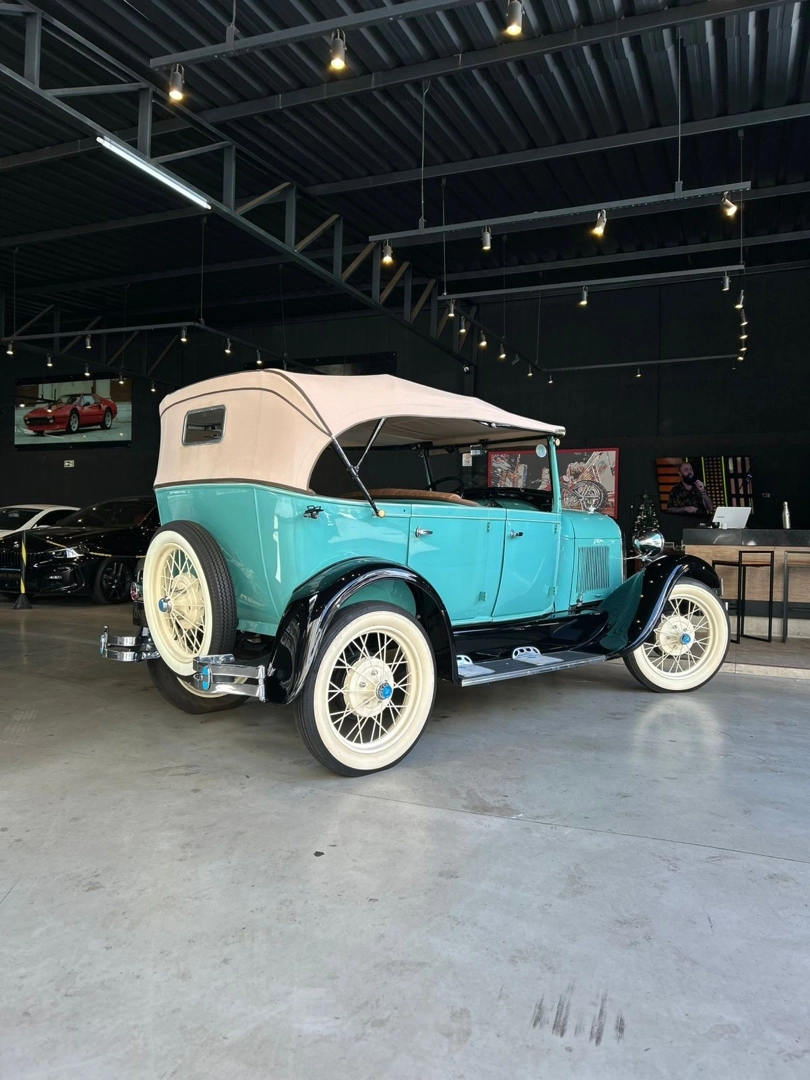 FORD A 4 CILINDROS BIGODE PARTIDA NO PÉ CAPOTA DE LONA 2P GASOLINA MANUAL 1929 - Image 6